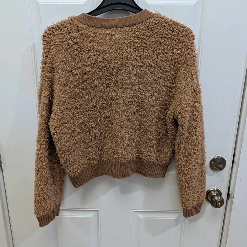 Alex Mill Binky Brown Textured Cardigan Merino Wool - Picture 6 of 6